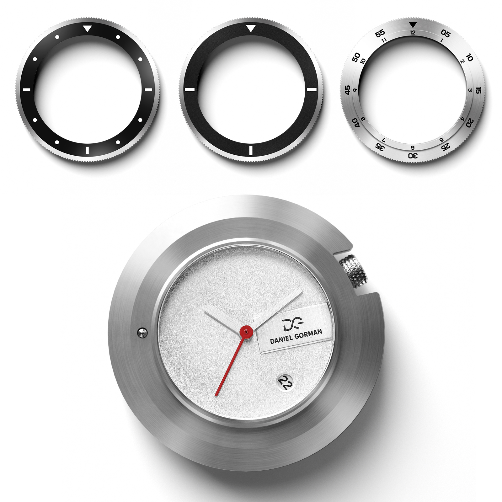 DG9317 Modular Geometry Watch – Interchangeable Bezel Edition