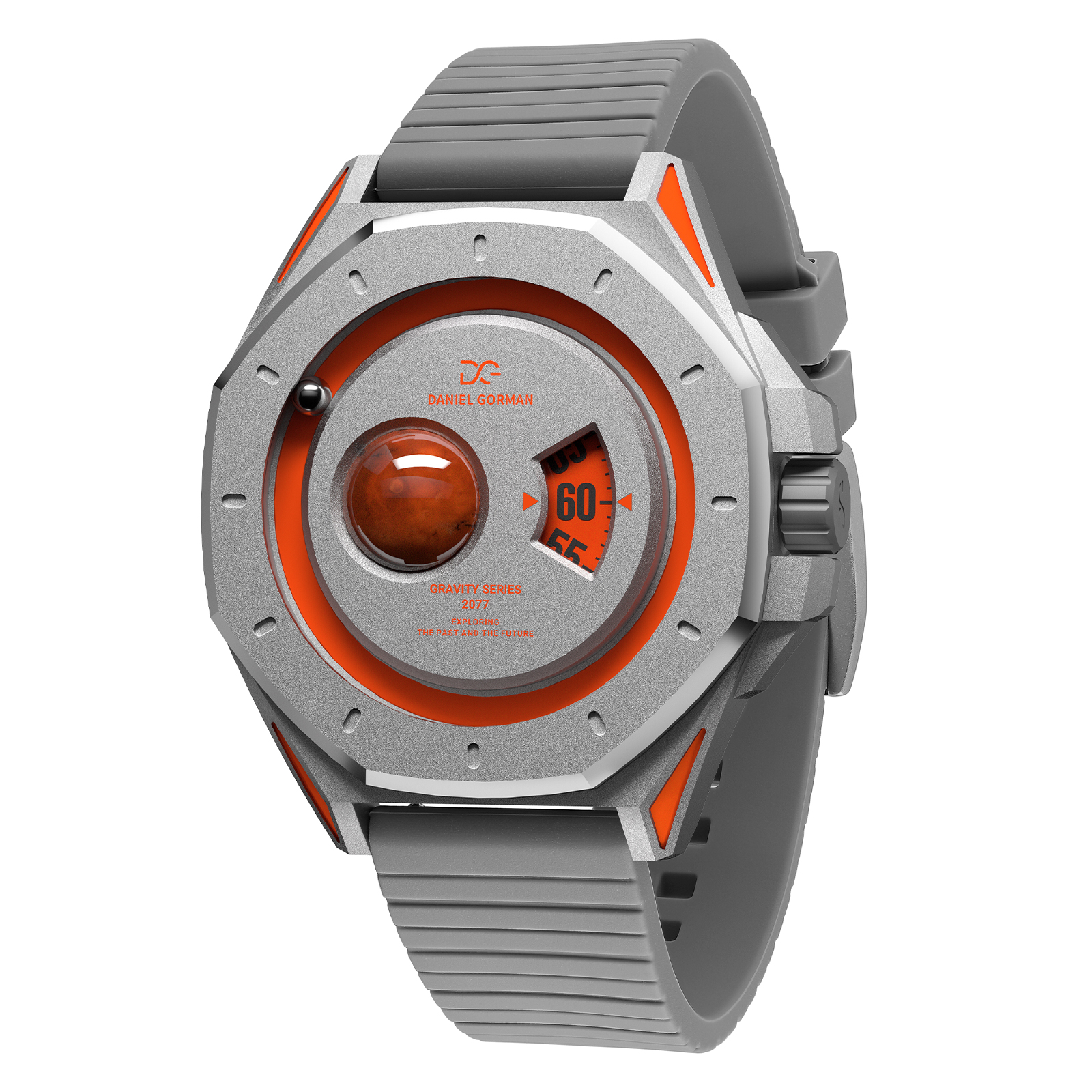 Magnetic Watch for Men Futuristic Orbital Dial Quartz Wristwatch Unique Gift for Men (Mars)DG0132