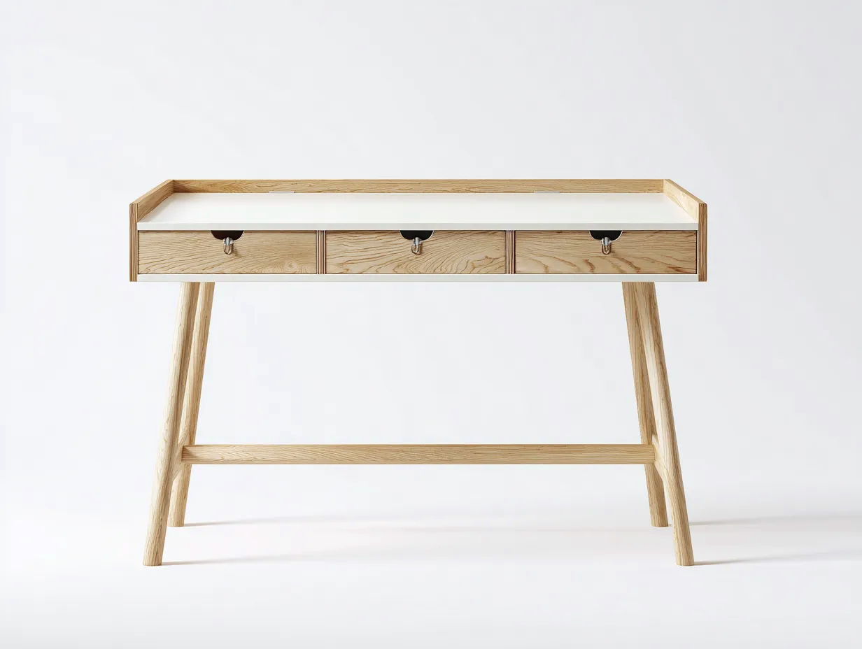 Bureau de travail-Bois-155 x 70 x 88 cm-Bois naturel-Style scandinave-Pinemybase