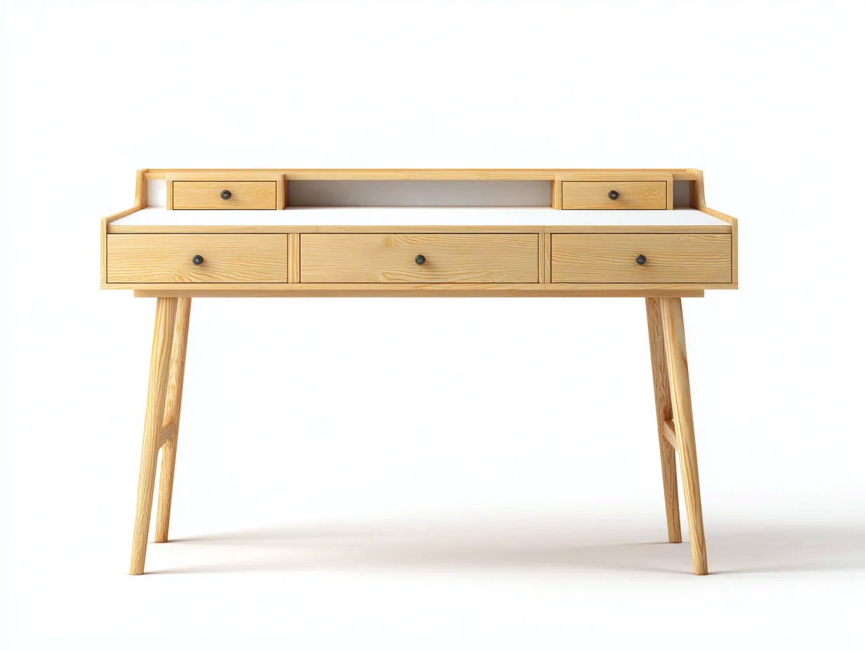 Bureau de travail-Bois-150 x 65 x 85 cm-Bois naturel-Style scandinave-Pinemybase