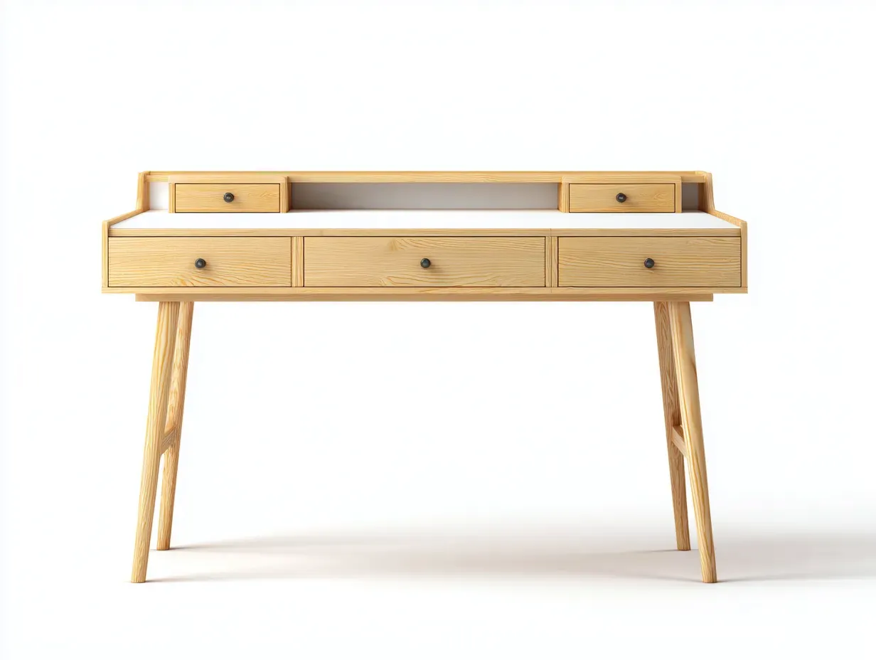 Bureau de travail-Bois-150 x 65 x 85 cm-Bois naturel-Style scandinave-Pinemybase
