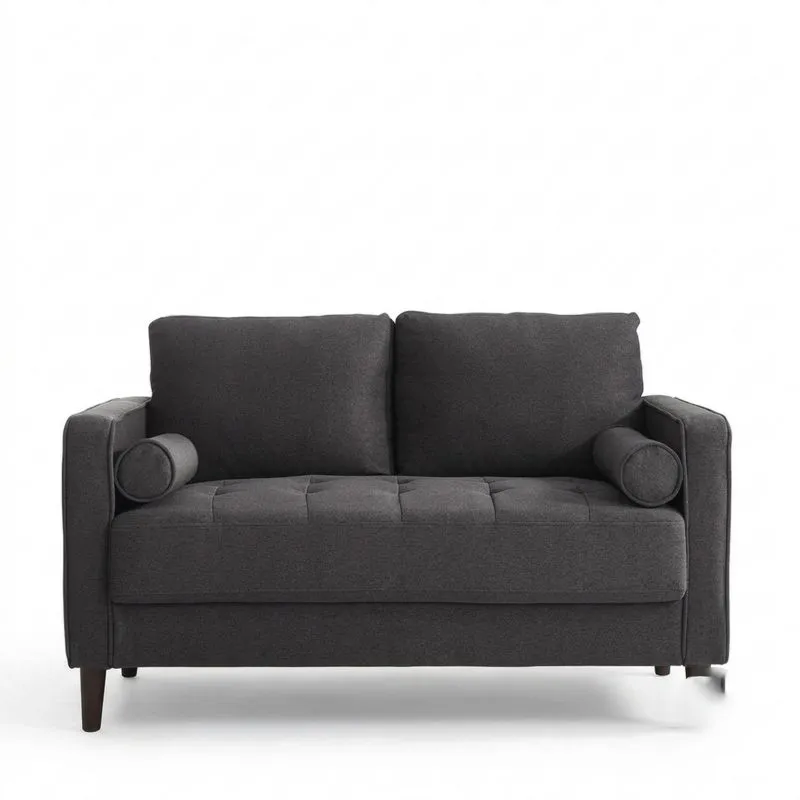 2-Sitzer Sofa aus Polyester Dunkelgrau