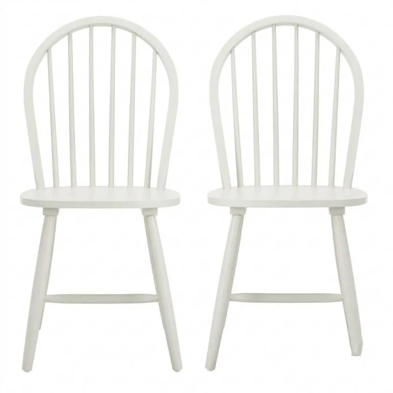 2-teiliges Esszimmerstuhl-Set – Weiße Buche