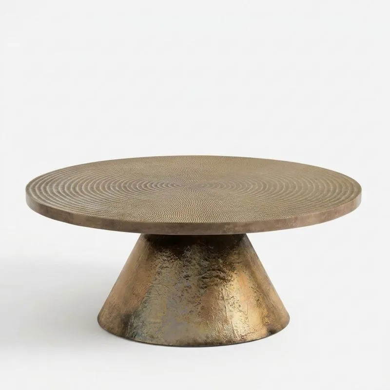 Runder Couchtisch aus Bronze