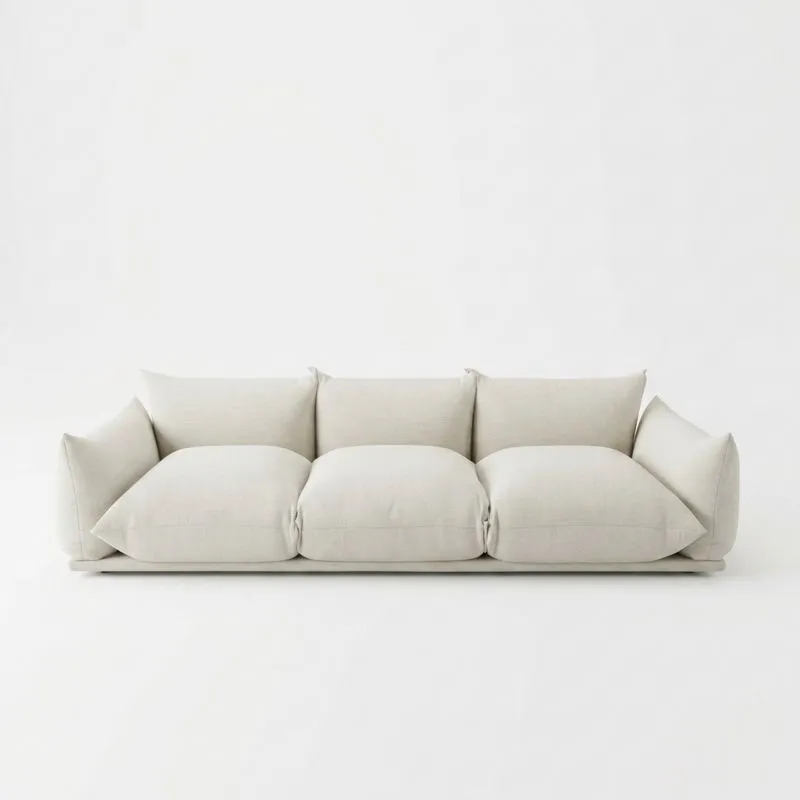 3-Sitzer-Sofa aus Baumwolle und Leinen