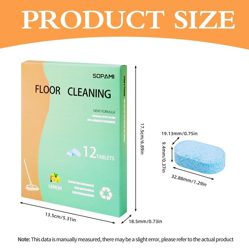 🎁Floor Cleaning Tablets - Safe for Wood Tile Marble Quick Dry No Residue