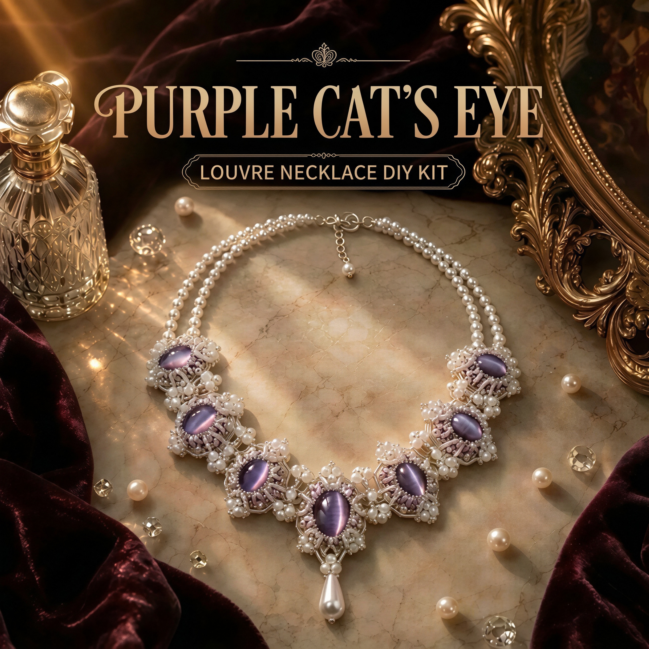 📿✨ Relaxing & Beginner-Friendly — Vintage-Inspired Necklace & Earrings DIY Kit