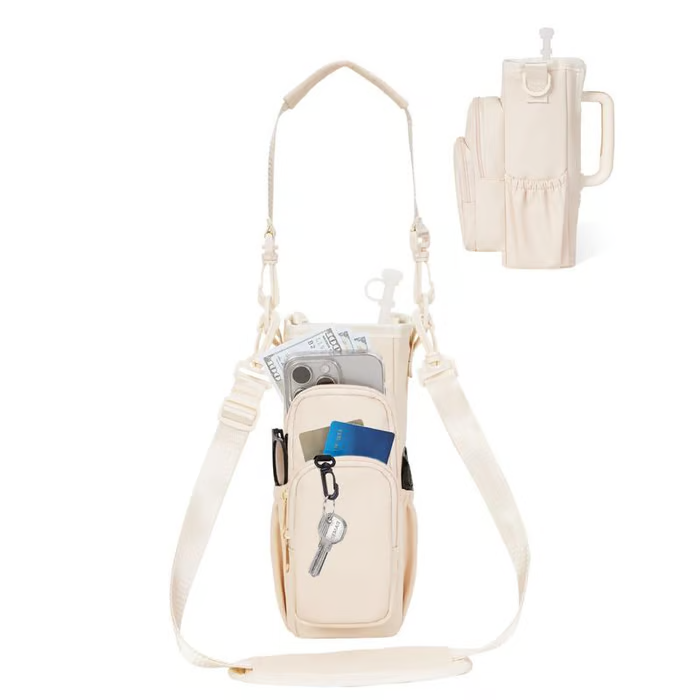 🔥Water Bottle Carrier Bag for 40oz Tumbler – Insulated Crossbody Holder
