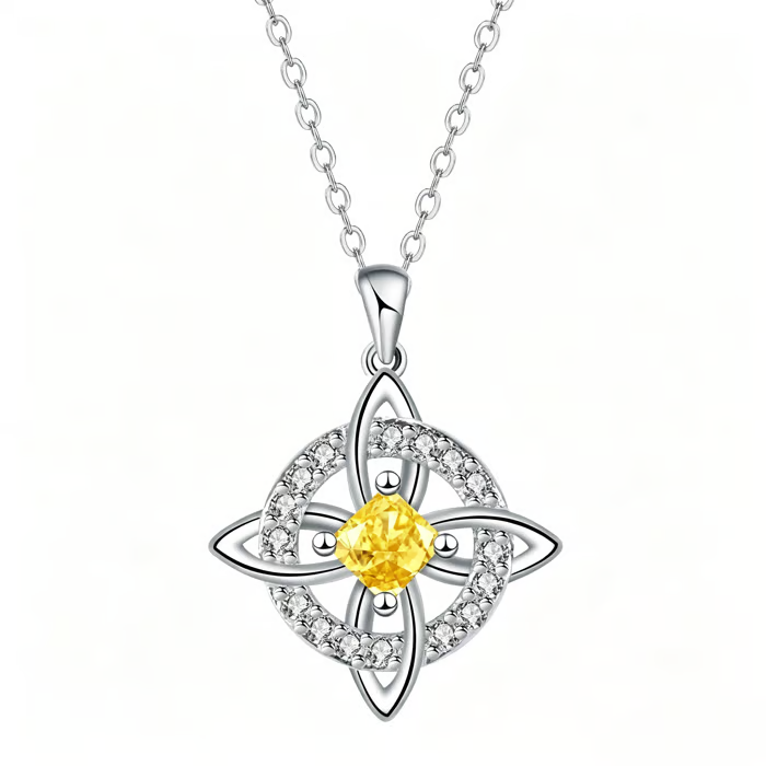 Mystical Birthstone Witches Knot Necklace – Natural Gem🔮💞Protect Your Loved Ones