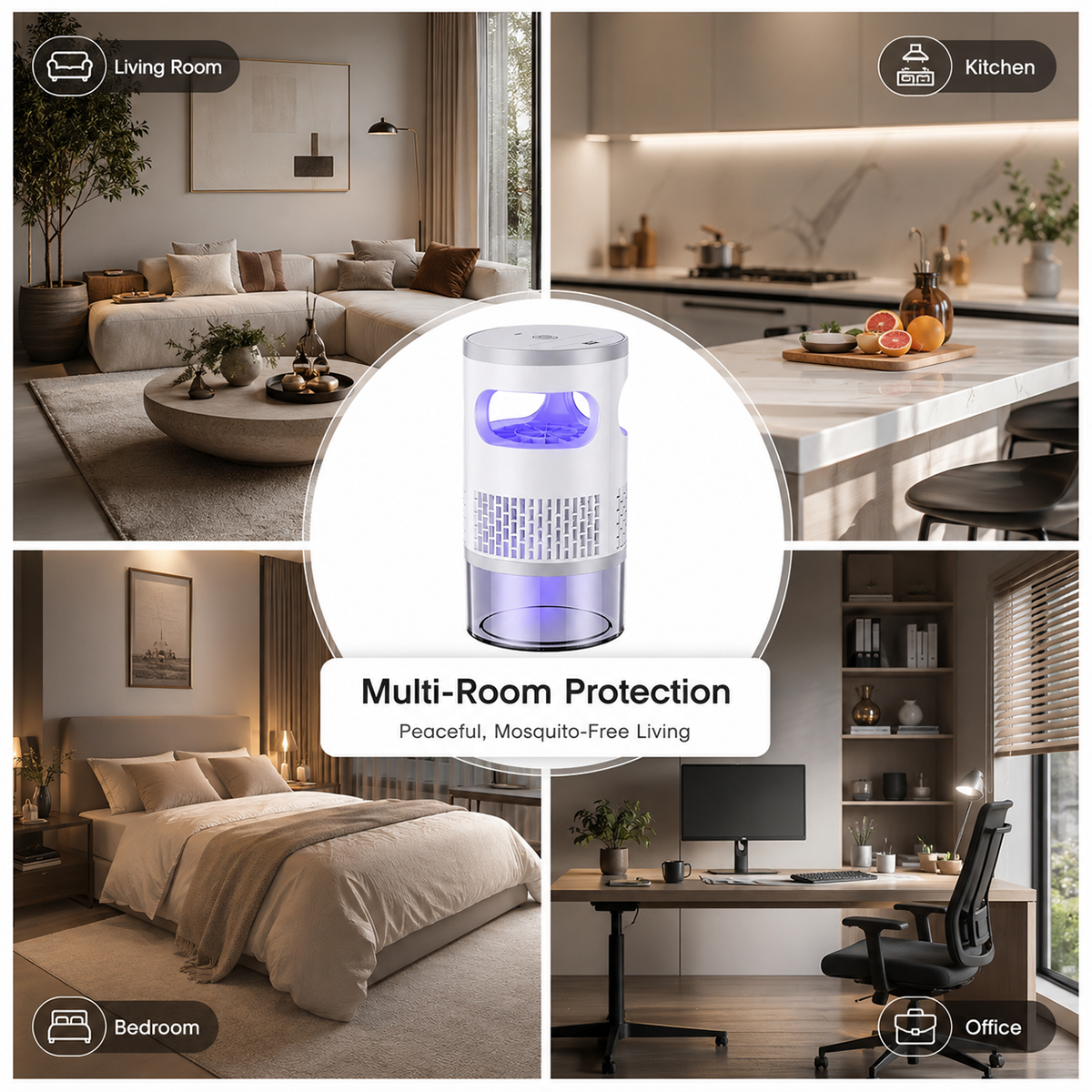 Indoor Fruit Fly & Gnat Trap – Quiet Suction Bug Catcher