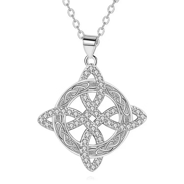 Mystical Birthstone Witches Knot Necklace – Natural Gem🔮💞Protect Your Loved Ones