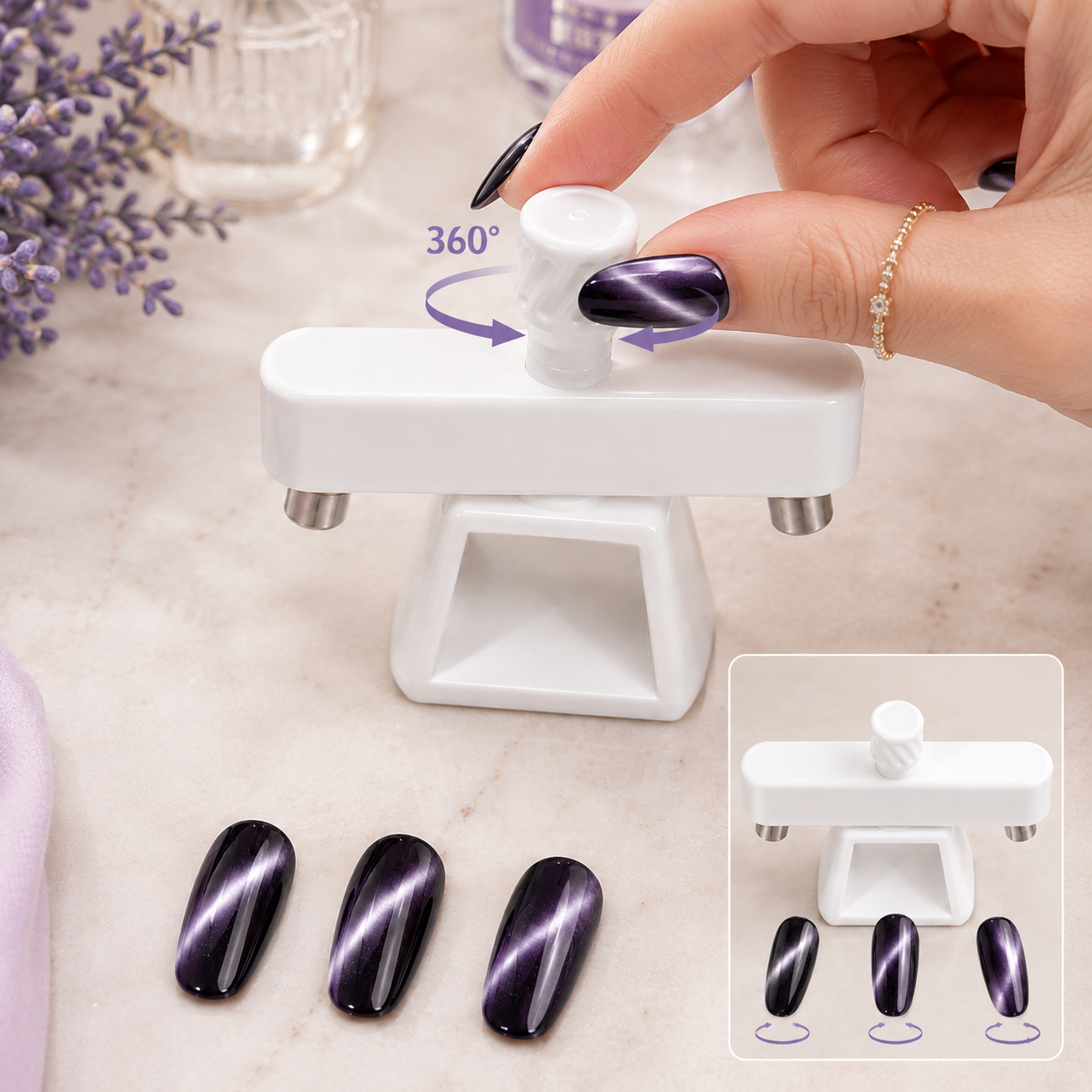 360 degree rotating cat eye magnet head