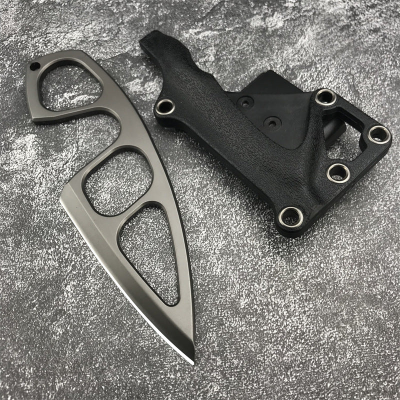 TyiiPlus Tactical EDC Knife with Multi-Carry Sheath & Belt Clip