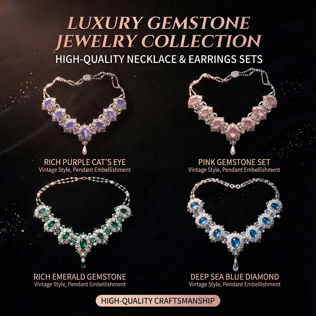 📿✨ Relaxing & Beginner-Friendly — Vintage-Inspired Necklace & Earrings DIY Kit