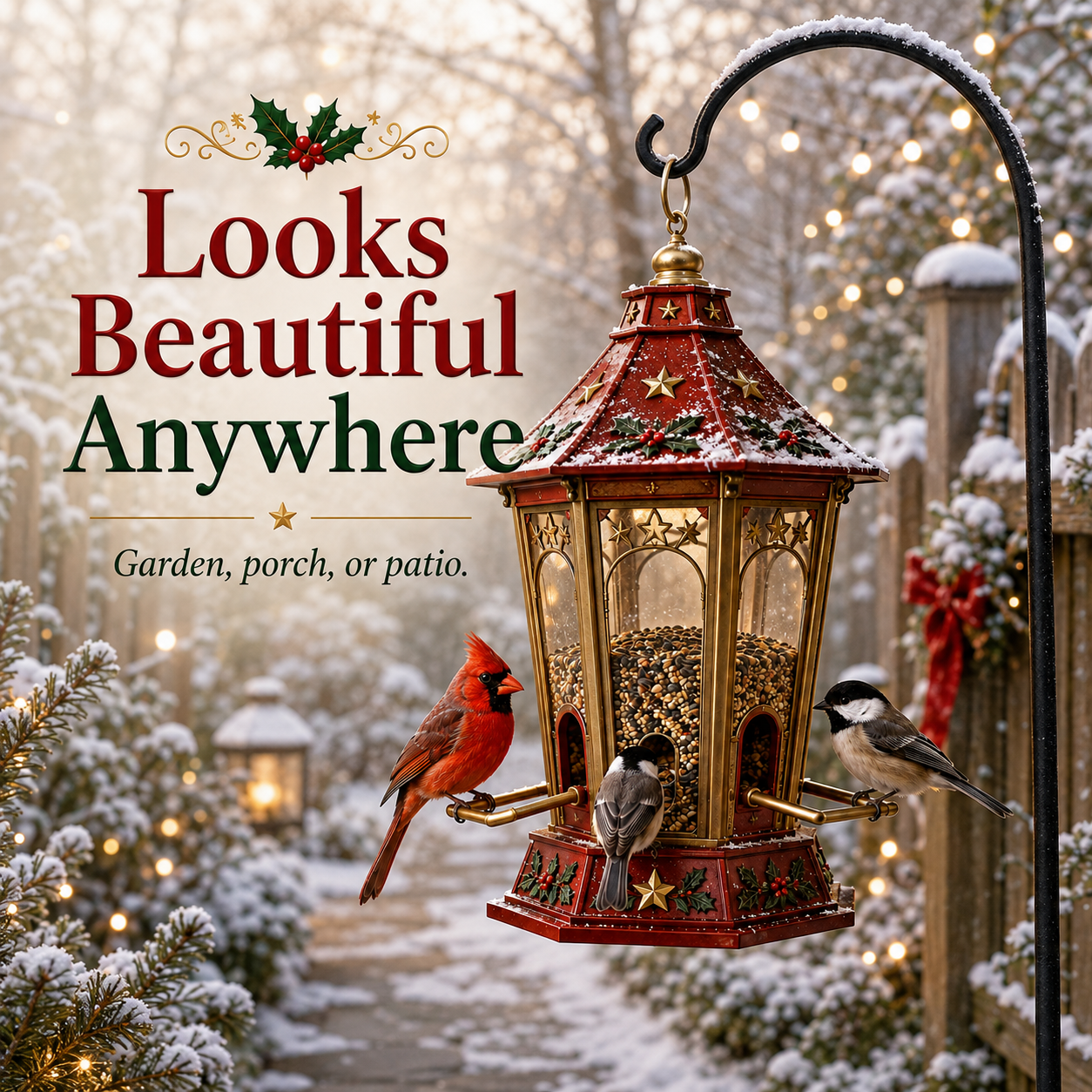 🎄 Christmas Bird Feeder  – Festive Hanging Garden Feeders for Wild Birds