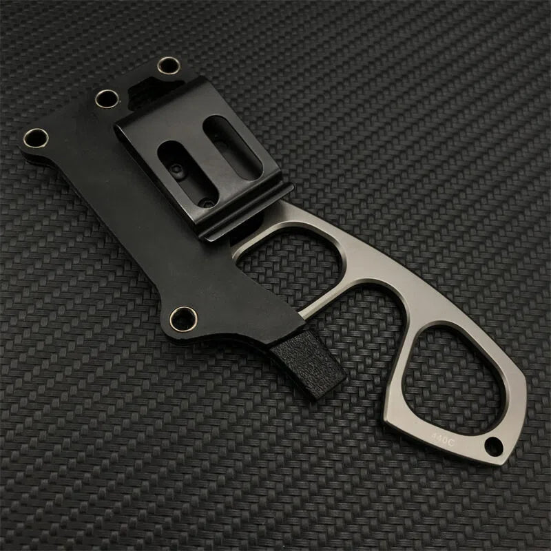 TyiiPlus Tactical EDC Knife with Multi-Carry Sheath & Belt Clip