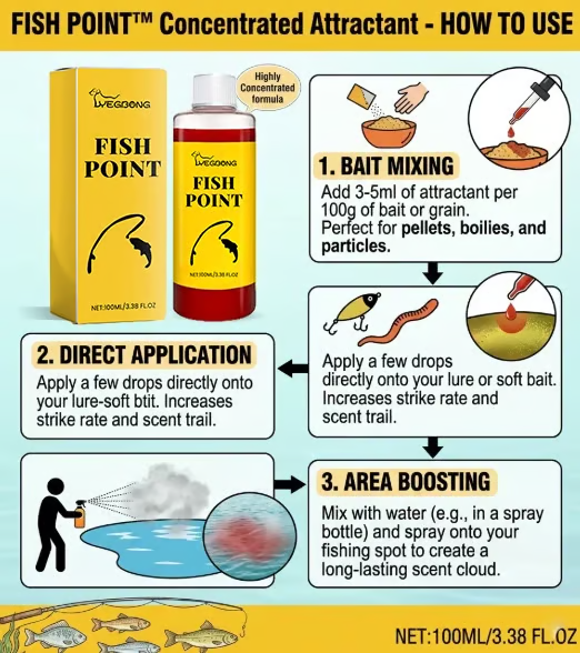 🎣 Concentrated Fish Attractant Liquid – 🐟Fast-Acting Red Worm Formula