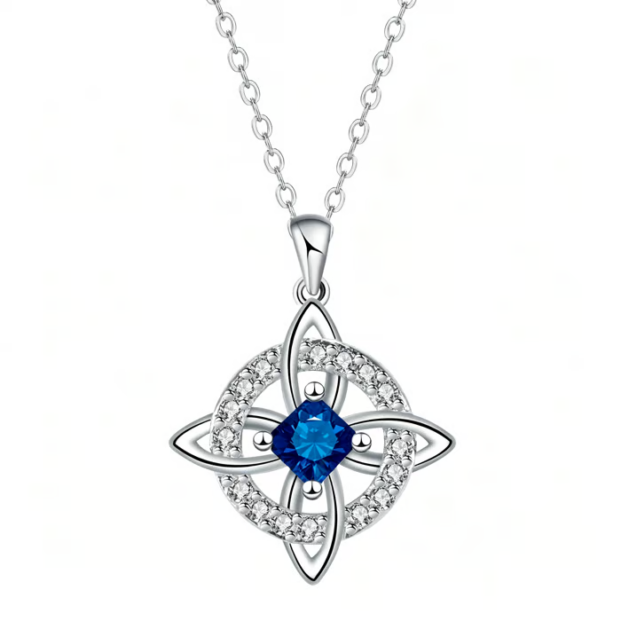 Mystical Birthstone Witches Knot Necklace – Natural Gem🔮💞Protect Your Loved Ones