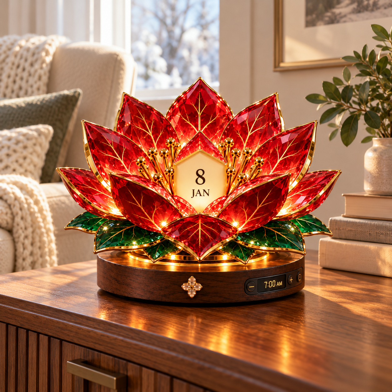 Christmas Bloom calendar as a warm holiday home decoration