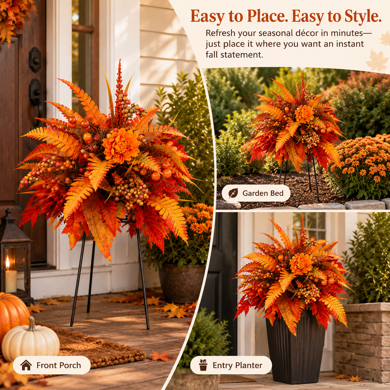 Autumn harvest floral arrangement, view 5