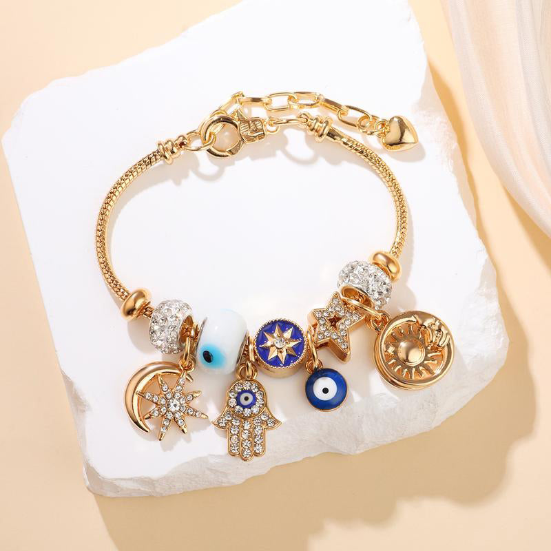 📢📢50% OFF !! ⏰Celestial Sun Moon Charm Bracelet