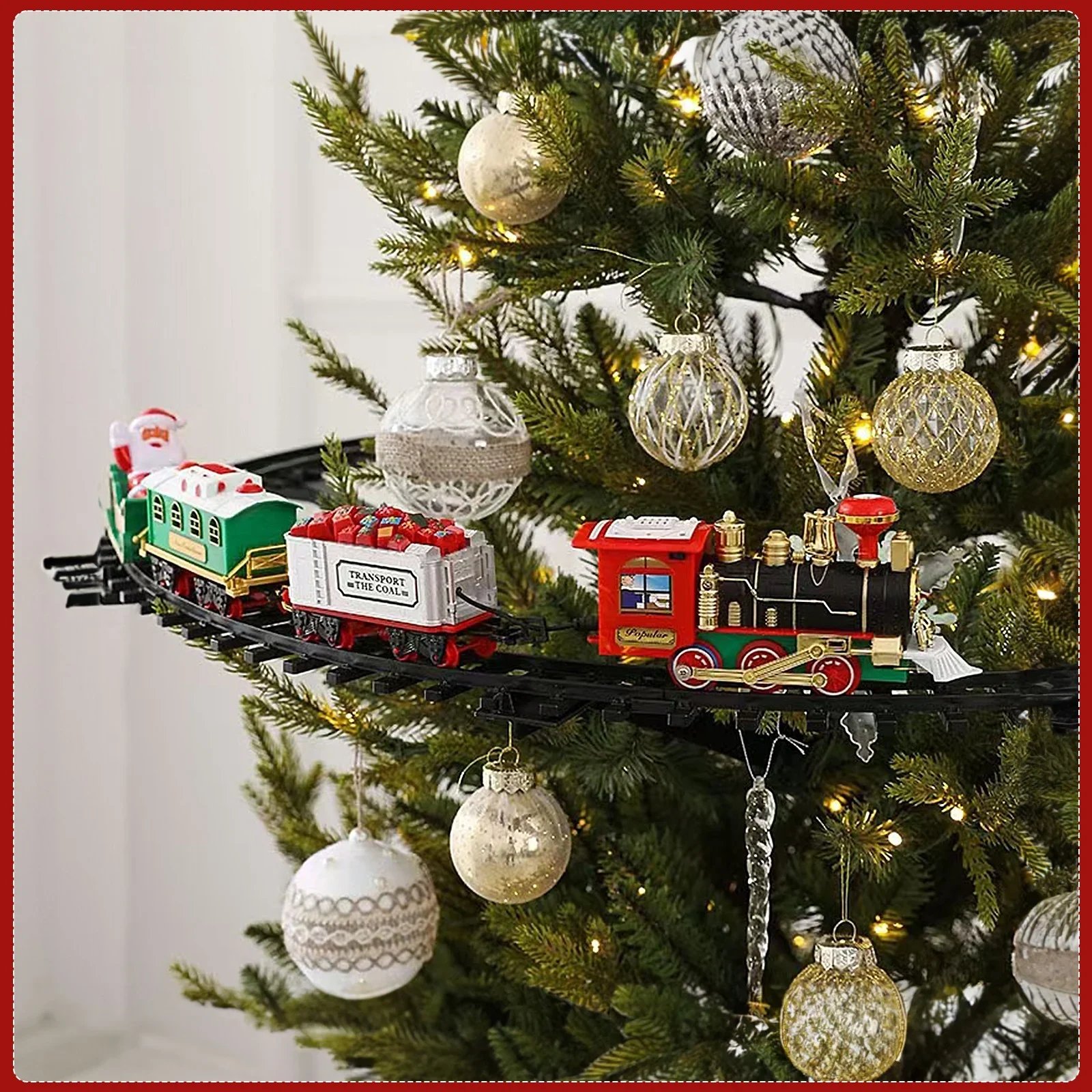 🚚 Free Shipping — 50% OFF! Bring Your Christmas Tree to Life with Lights, Sound & Smoke 🚂🎄✨