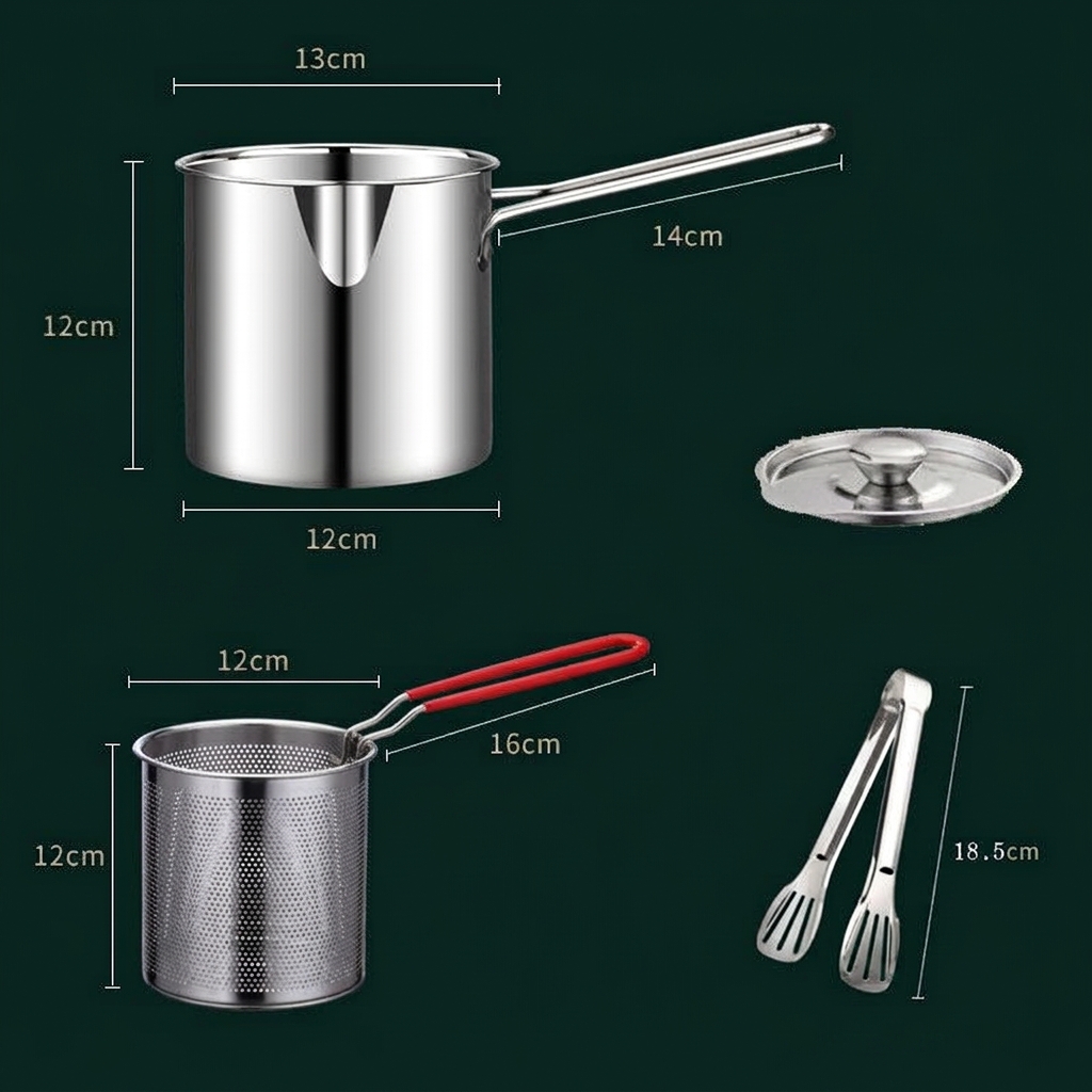 🎁304 Stainless Steel Multifuntional Fryer