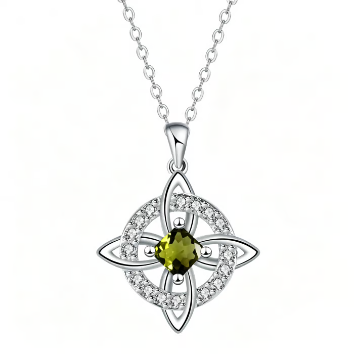 Mystical Birthstone Witches Knot Necklace – Natural Gem🔮💞Protect Your Loved Ones