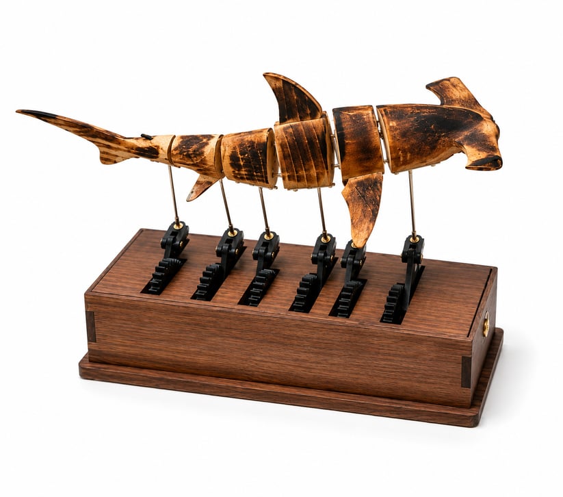 🔥FREE SHOPPING🔥-Handcrafted Wooden Ocean Animal Mechanical Model