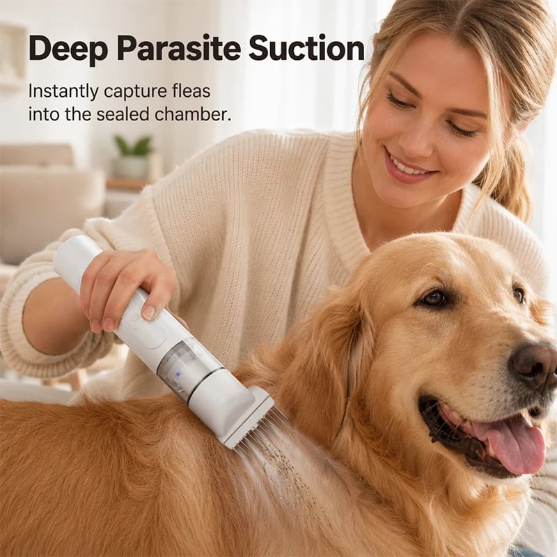 🚚50% OFF! -One Comb Removes Loose Hair, Tangles & Fleas—Keep Your Pet Clean and Your Home Hair-Free 🐶🐱✨