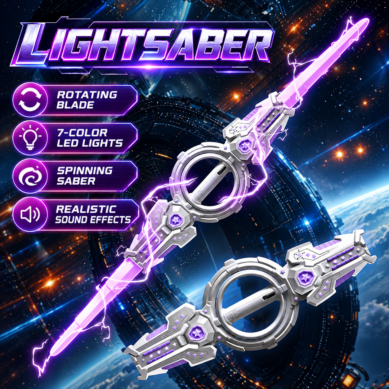 VortexSpinTM 360° Retractable Saber