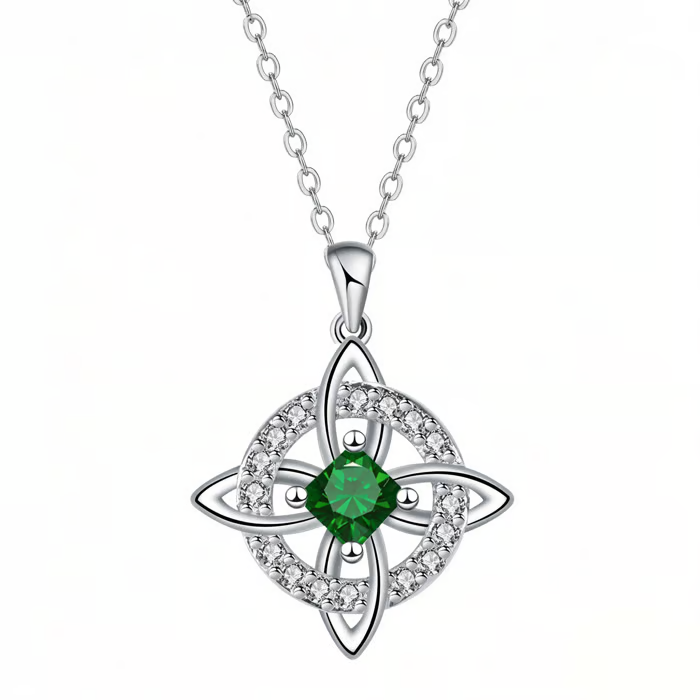 Mystical Birthstone Witches Knot Necklace – Natural Gem🔮💞Protect Your Loved Ones
