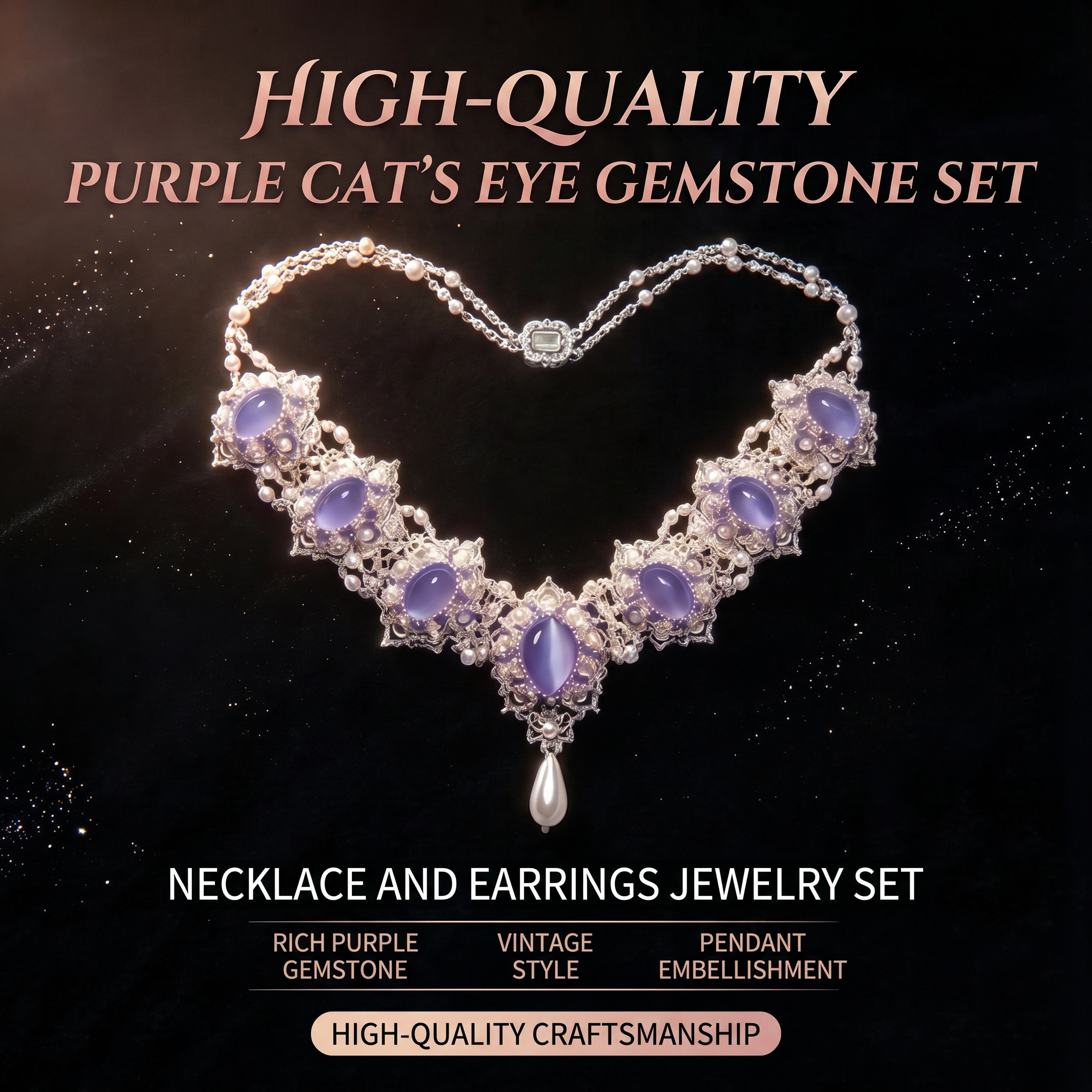 📿✨ Relaxing & Beginner-Friendly — Vintage-Inspired Necklace & Earrings DIY Kit