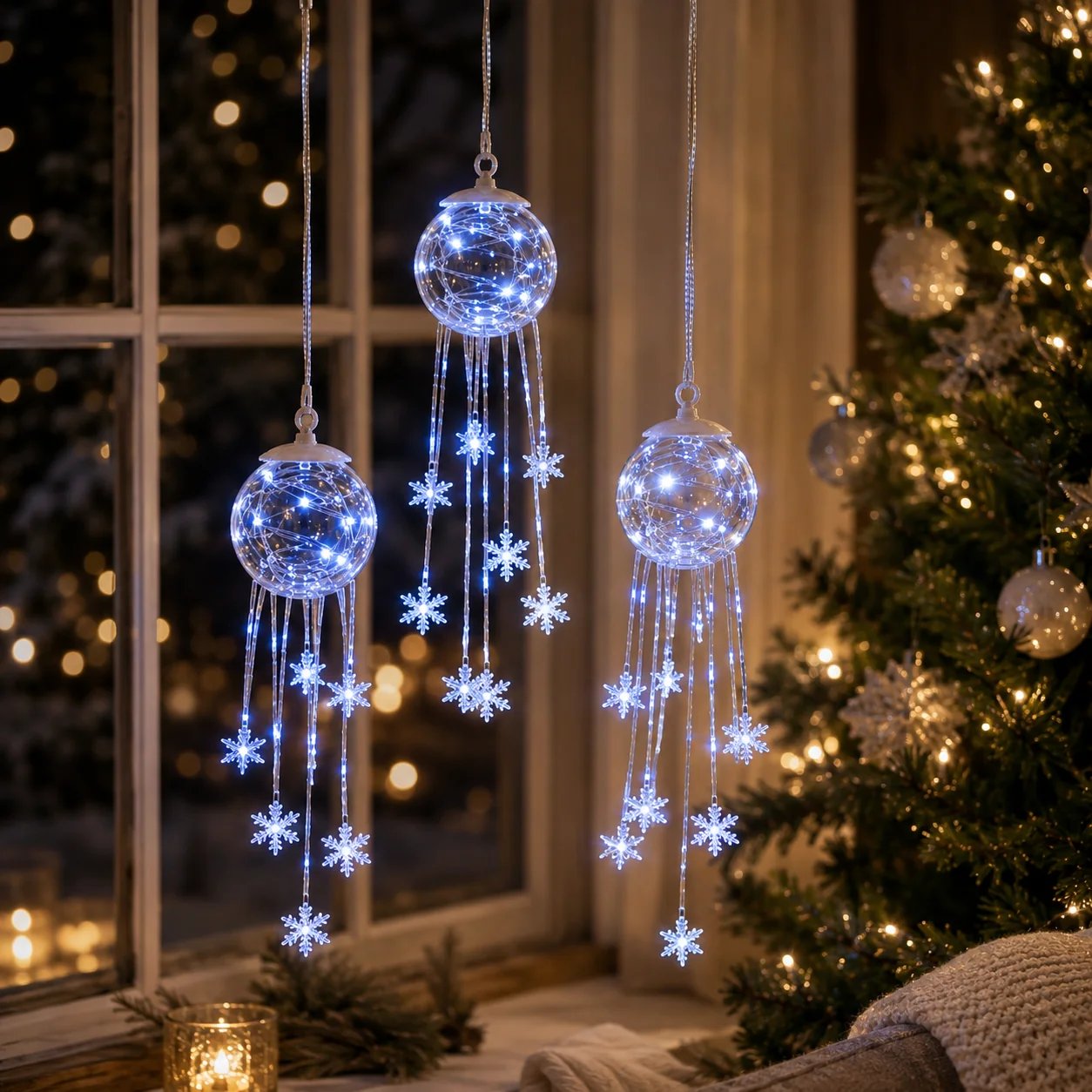 ✨Winter Magic Snowflake – LED Hanging Christmas Ornament❄️