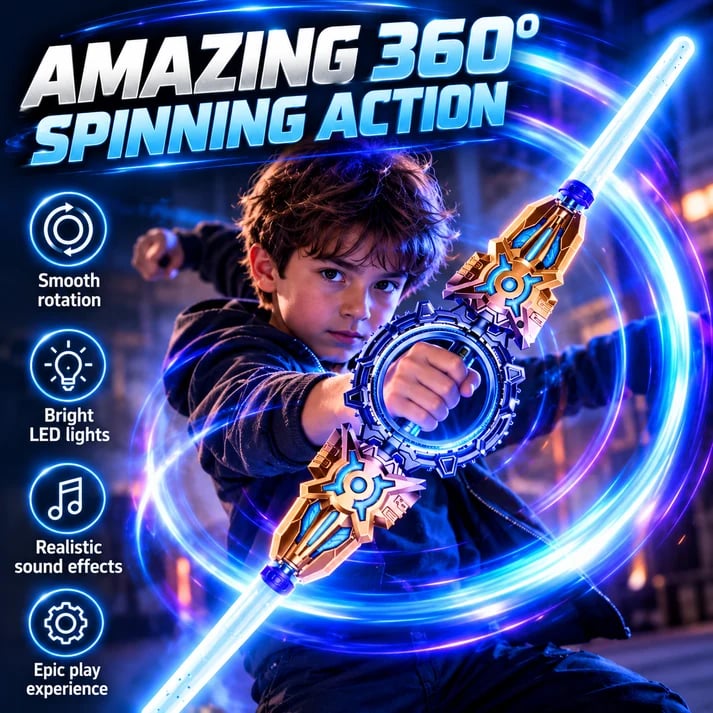 VortexSpinTM 360° Retractable Saber