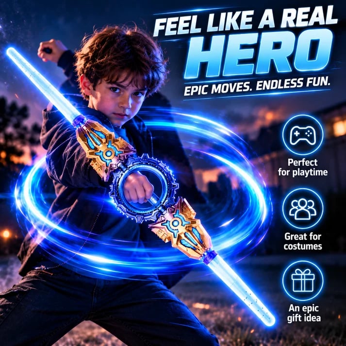 VortexSpinTM 360° Retractable Saber