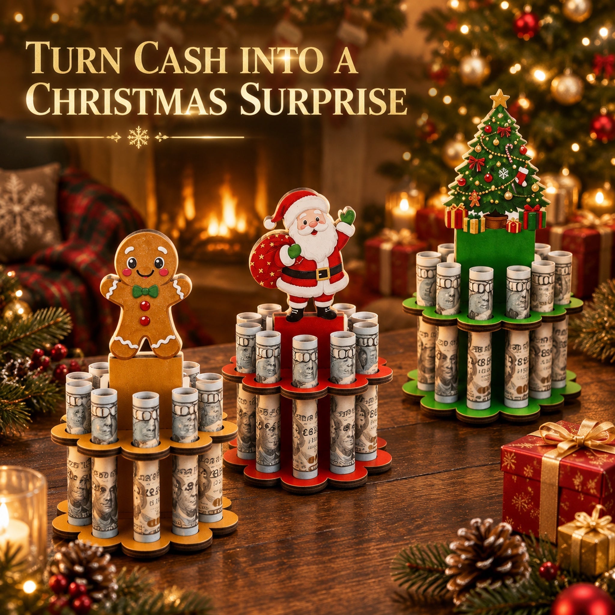 Christmas money holder centerpiece
