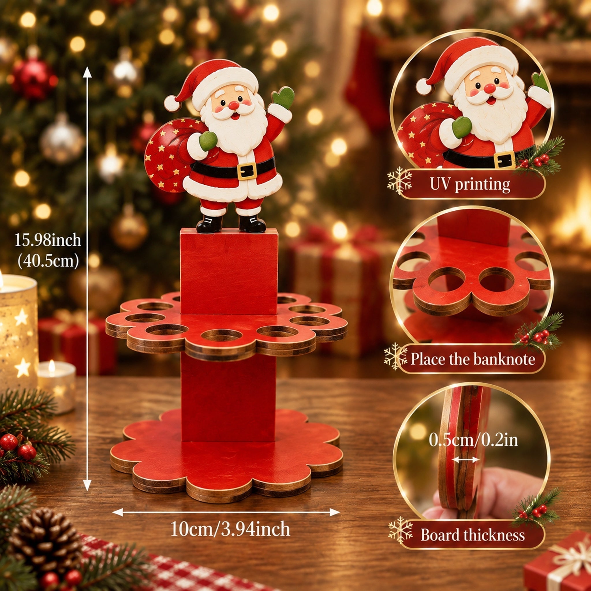 Christmas money stand details