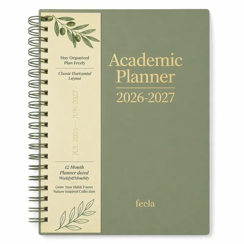 🧑‍🏫📔Shuttle Art Academic Year Planner | July 2026- June 2027, Growth Tree Design For School year