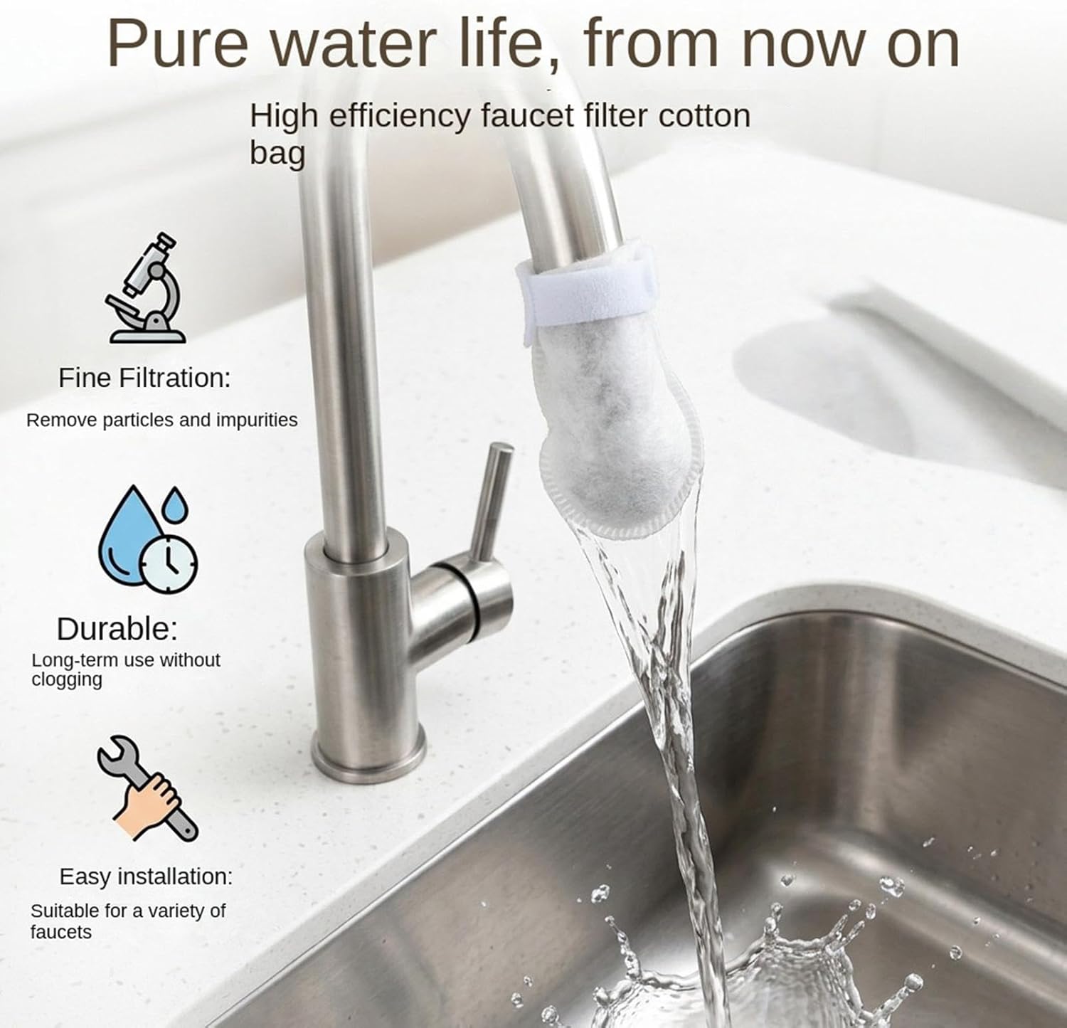 🔥 Last Day: Buy 3 Get 1 Free 🎉🚙Disposable faucet filter bag Protect Your Family from Dirty Tap Water 💧👨‍👩‍👧‍👦