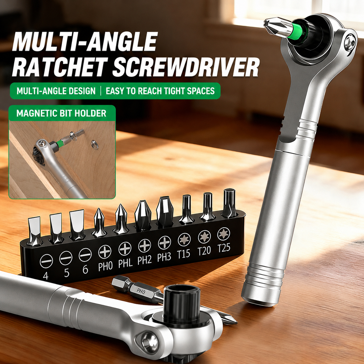 Vistorao™ 40-in-1 Magnetic Mini Ratchet Screwdriver Set for Tight Spaces 🔧