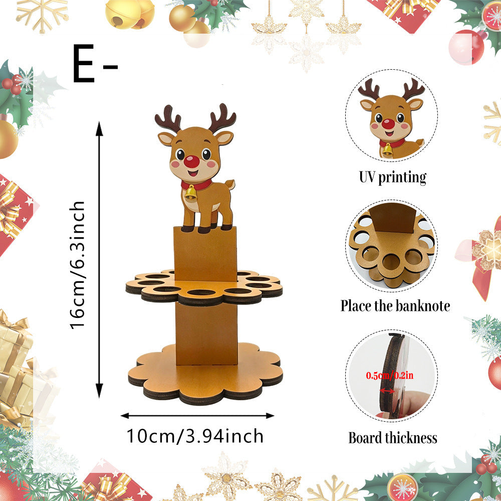 ✨Buy 3, Get 1 FREE 100% -Handmade in USA Christmas Tabletop Wooden Money Holder 🎁