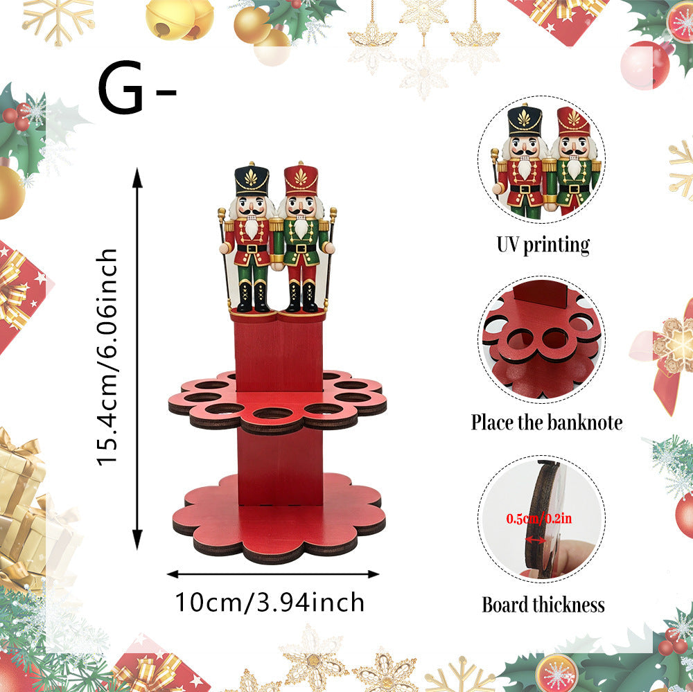 ✨Buy 3, Get 1 FREE 100% -Handmade in USA Christmas Tabletop Wooden Money Holder 🎁