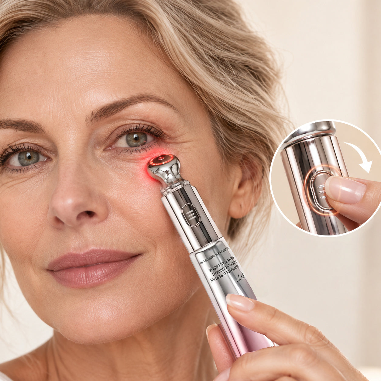 Using the P7 eye applicator