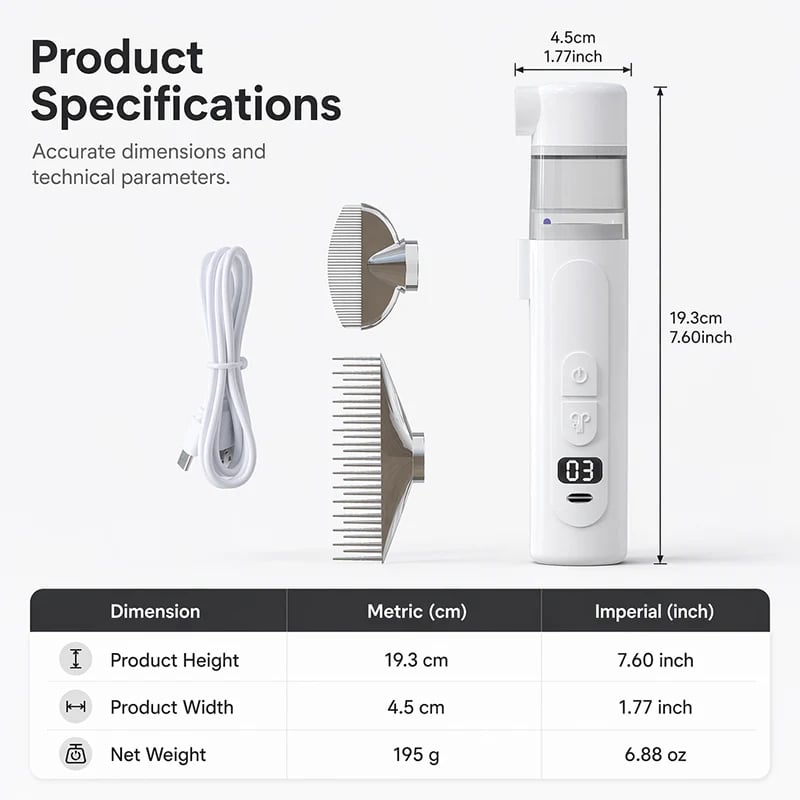 🚚50% OFF! -One Comb Removes Loose Hair, Tangles & Fleas—Keep Your Pet Clean and Your Home Hair-Free 🐶🐱✨