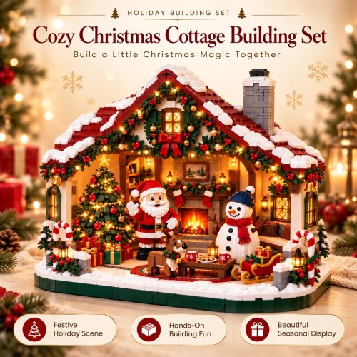 🚚 Free Shipping — Build Your Own Cozy Christmas Cottage 🎄🏡
