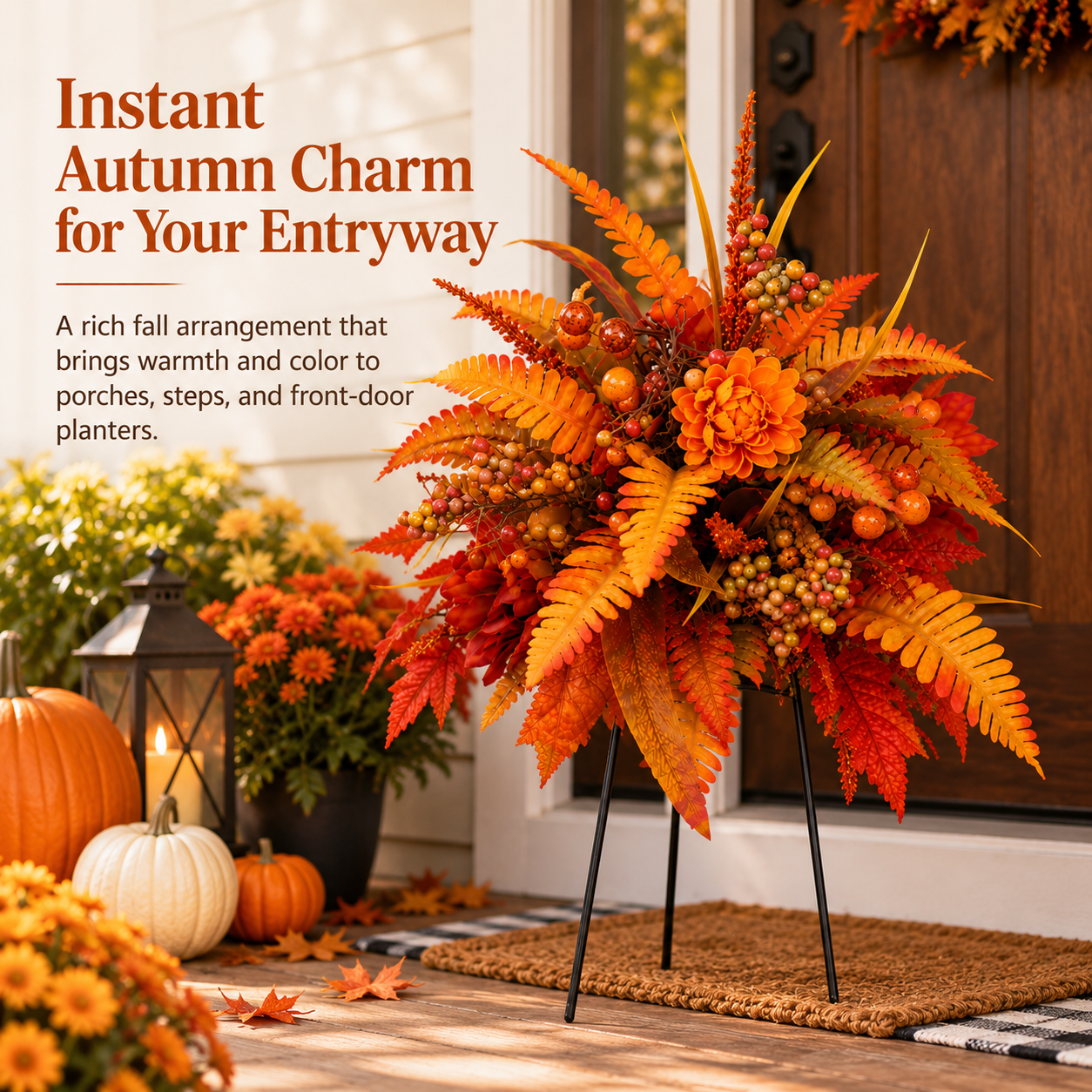 Autumn harvest floral arrangement, view 3