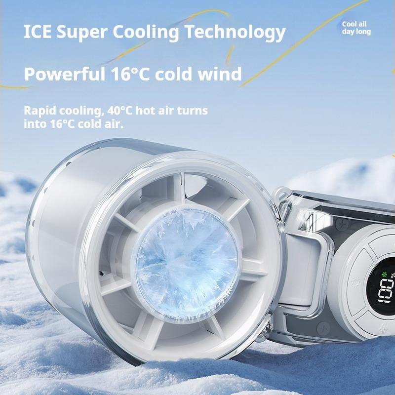🧊 Instant Ice Cooling Fan – 199-Speed Turbo Wind & LED Display