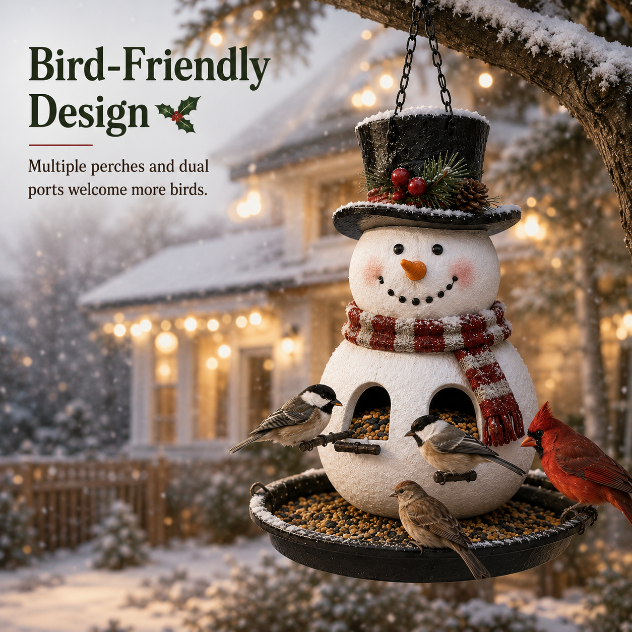 🎄 Christmas Bird Feeder  – Festive Hanging Garden Feeders for Wild Birds