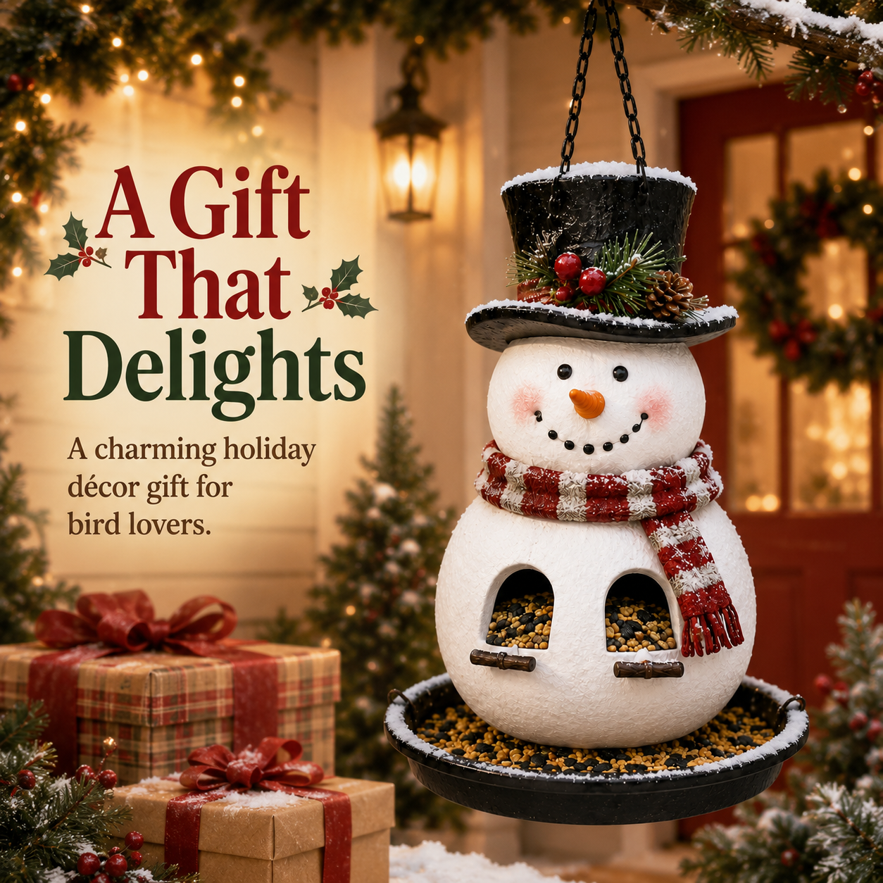 🎄 Christmas Bird Feeder  – Festive Hanging Garden Feeders for Wild Birds